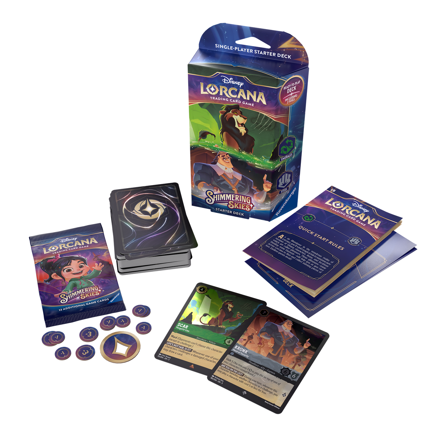 Lorcana: Shimmering Skies: Emerald & Steel Starter Deck