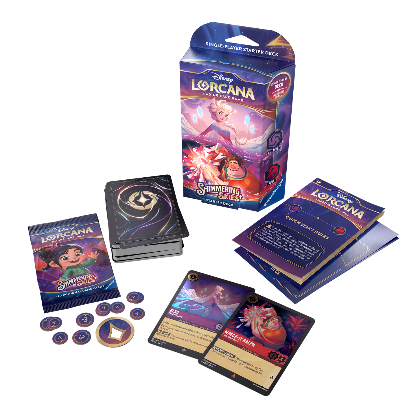 Lorcana: Shimmering Skies: Amethyst & Ruby Starter Deck