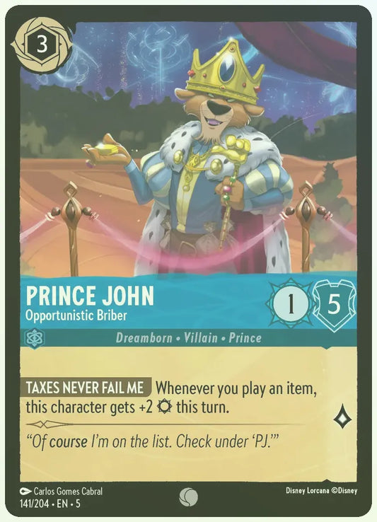 Prince John - Opportunistic Briber Foil