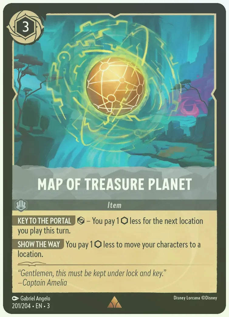 Map of Treasure Planet Foil